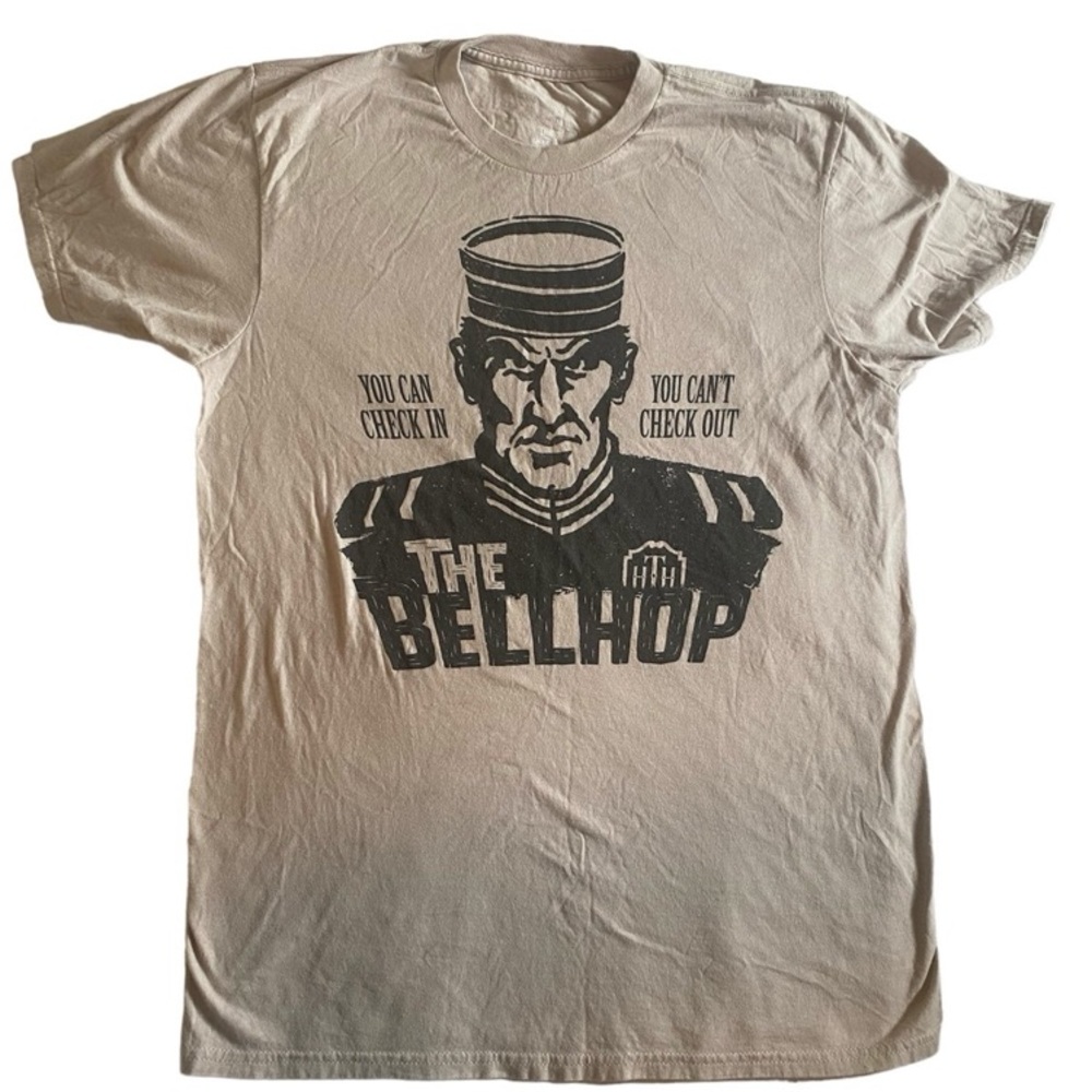 Disney Adult Shirt - Hollywood Tower Of Terror - Bellhop - Tan Medium